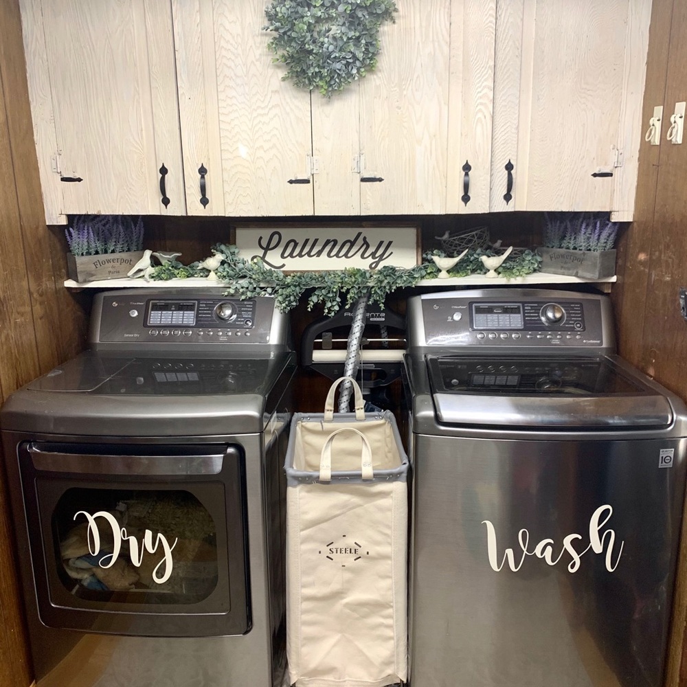 Wash & Dry decals for your Laundry Room custom